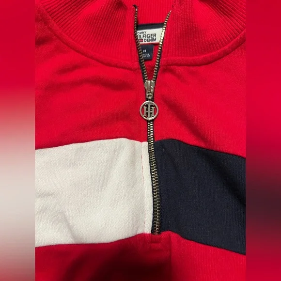 Tommy Hilfiger Vintage Y2K 90s Red White Blue Patriotic Long Sleeve Dress Retro - Picture 5 of 8